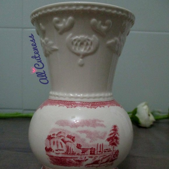 Vtg Johnson Bros Old Britain Castles Small Floral Vase - Picture 6 of 9